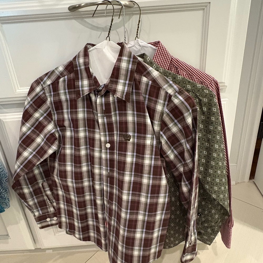 3 Boys long sleeve Cinch and Red Western Shirts